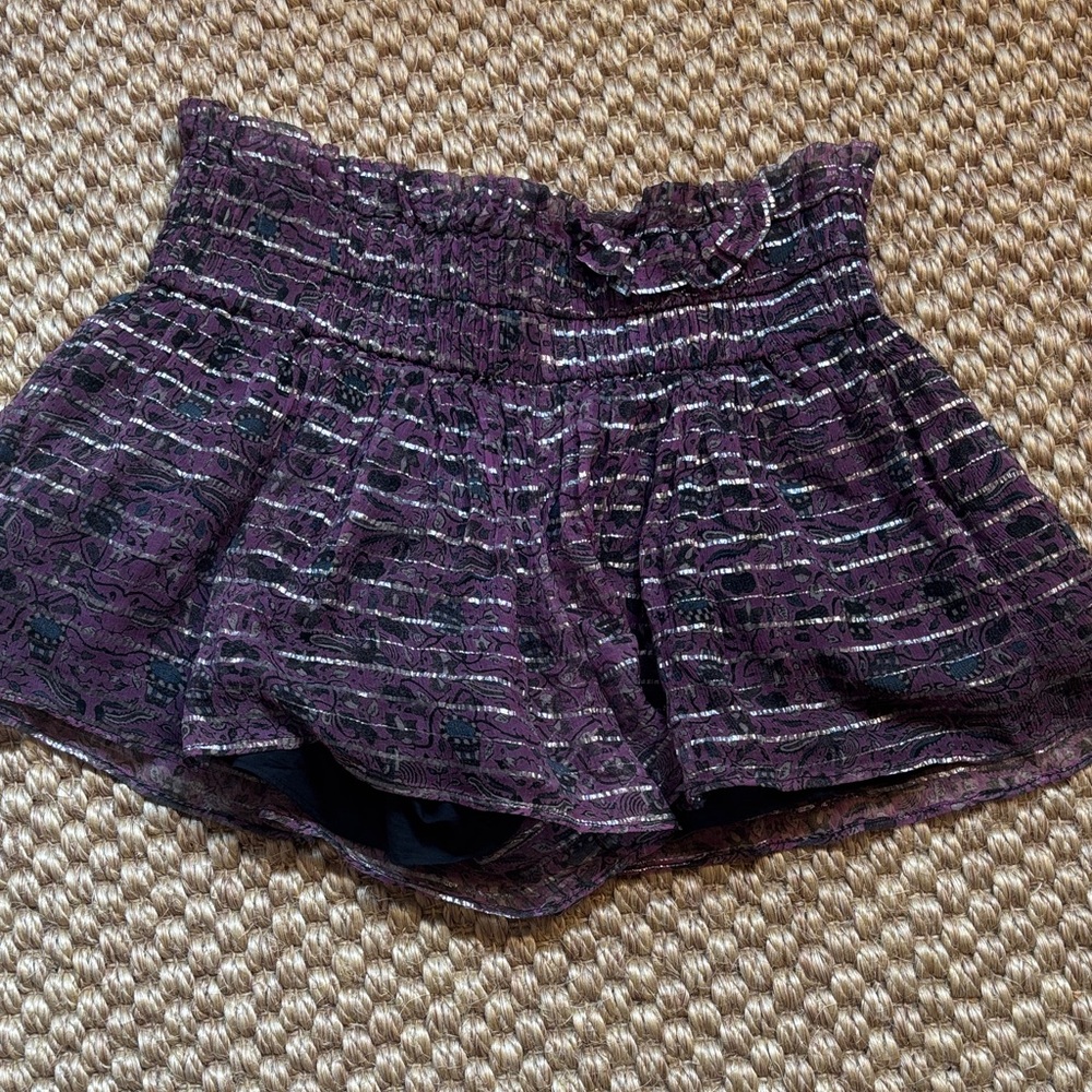 Isabel Marant High Waist Purple Shorts